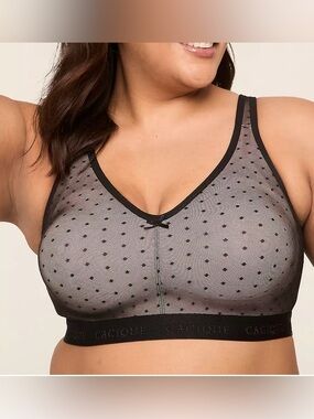 Cacique Cotton Lightly Lined No Wire Full Coverage Bra